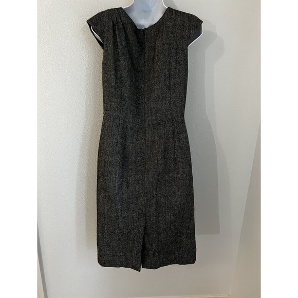 Hobbs Sleevless Sheath Dress In Black White Mix Wool Size 12 Uk Career Office - Picture 4 of 9